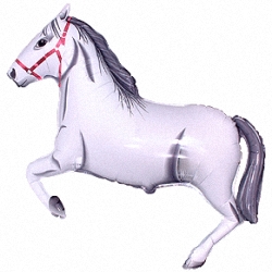 FM фигура 902625 Лошадь белая МИНИ 14" фольгированный шар