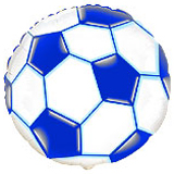 FM с рисунком 18" Круг 401506 Футбольный мяч голубой
