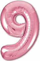 Agura Цифра 9 Slim Розовый Фламинго 755433 Фольга в упаковке