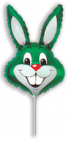 FM фигура 902537 Заяц зеленый МИНИ 14" фольгированный шар