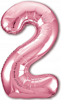Agura Цифра 2 Slim Розовый Фламинго 755365 Фольга в упаковке