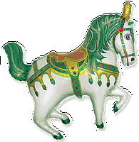 FM фигура большая 901668 Лошадь цирковая Фольга зеленая