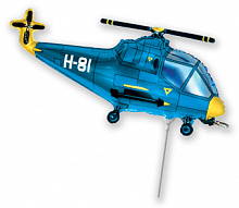 FM фигура 902667 Вертолет синий МИНИ 14" фольгированный шар 