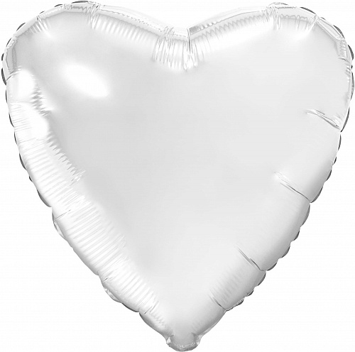Agura сердце 19' /белый блеск 757970 Фольга