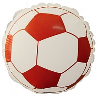 FM с рисунком 18" Круг 401506 Футбольный мяч красный