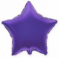 FM 4" звезда-микро Фиолетовая без рисунка фольгированный шар