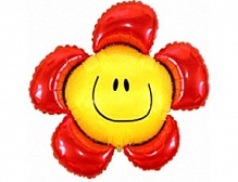 FM фигура 902548 Цветок красный МИНИ 14" фольгированный шар