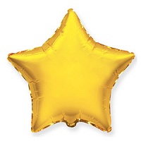 FM 18" звезда Золото без рисунка фольгированный шар