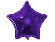 FM 9" звезда Фиолетовая МИНИ без рисунка фольгированный шар